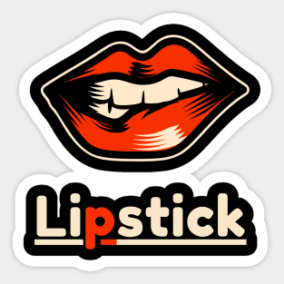 Red lipstick Sticker
